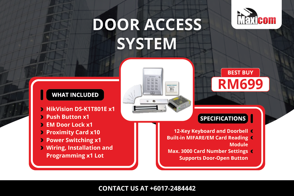 Hikvision Door Access System package by MAXICOM